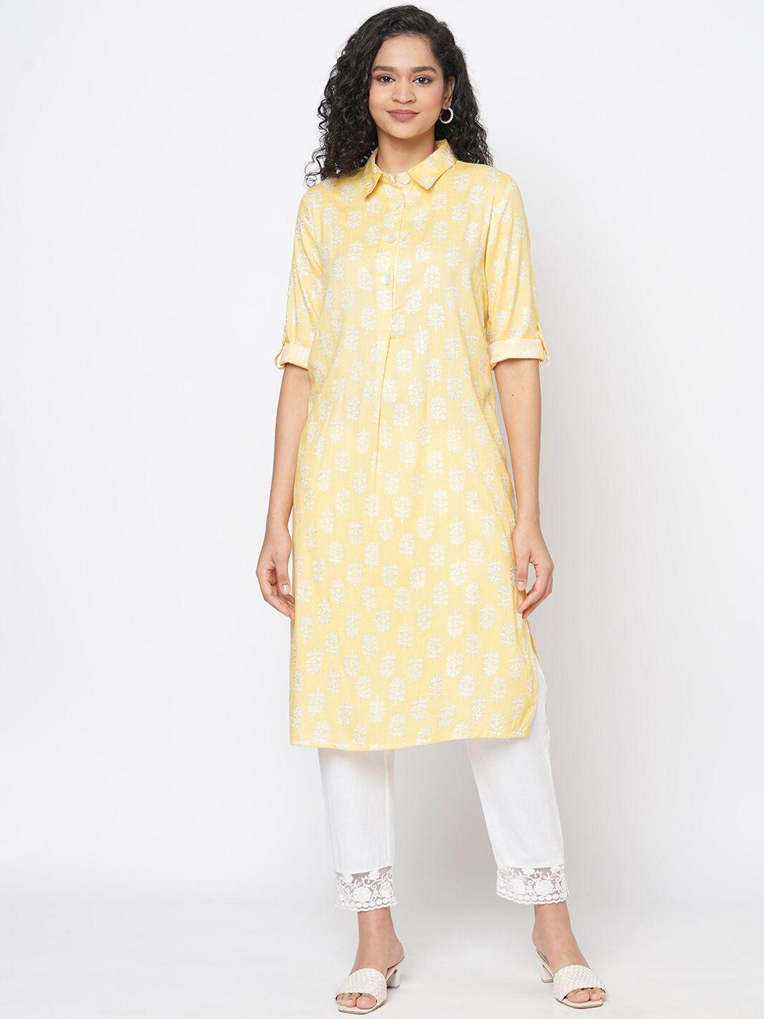 fusion beats women ethnic motifs printed kurta