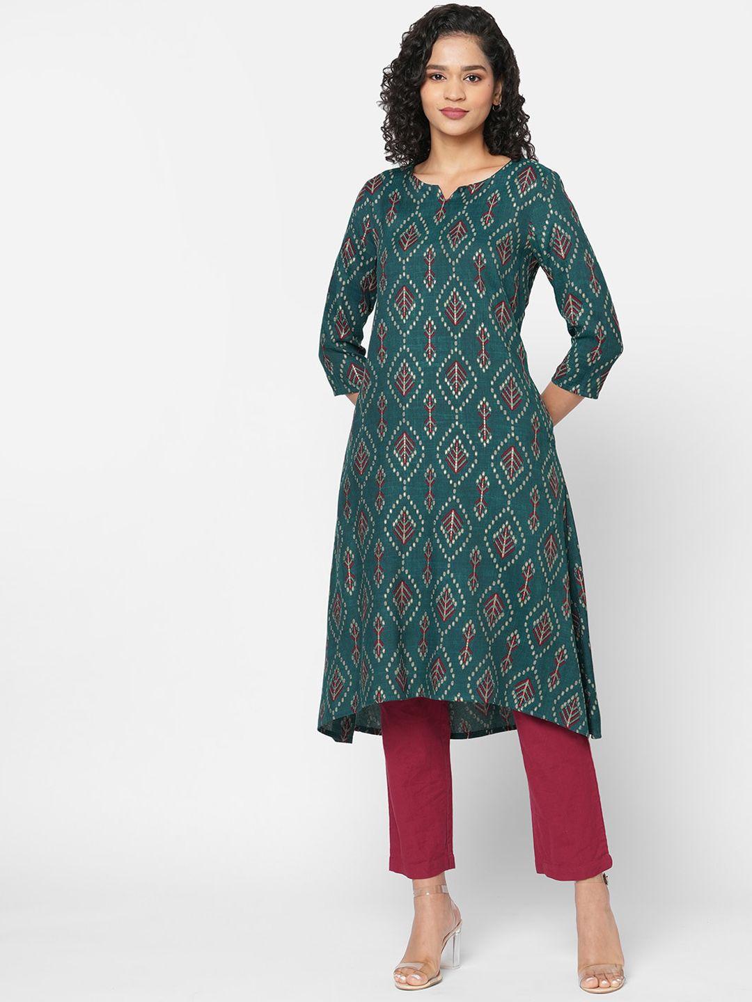 fusion beats women ethnic motifs printed kurta