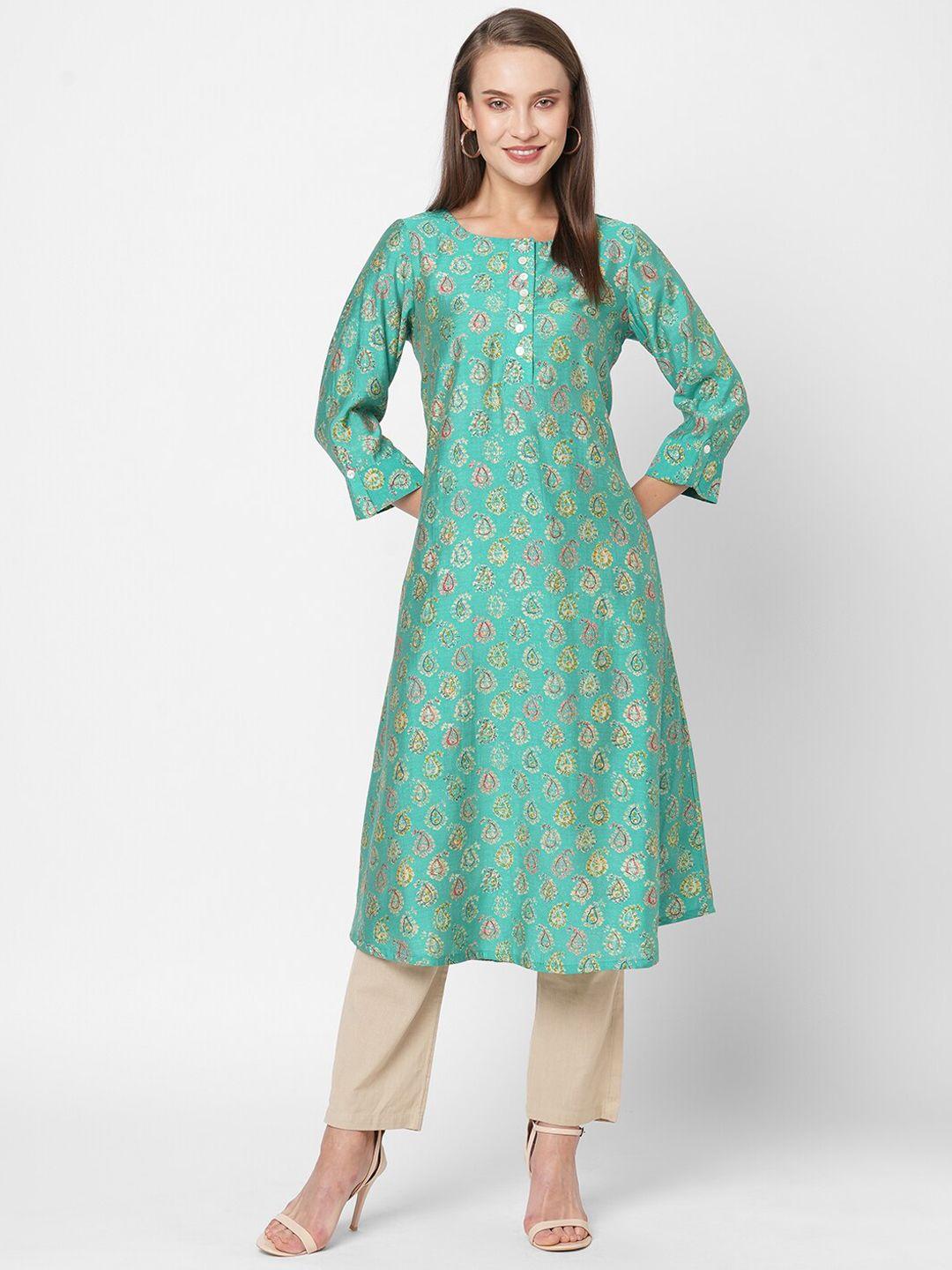 fusion beats women paisley printed kurta