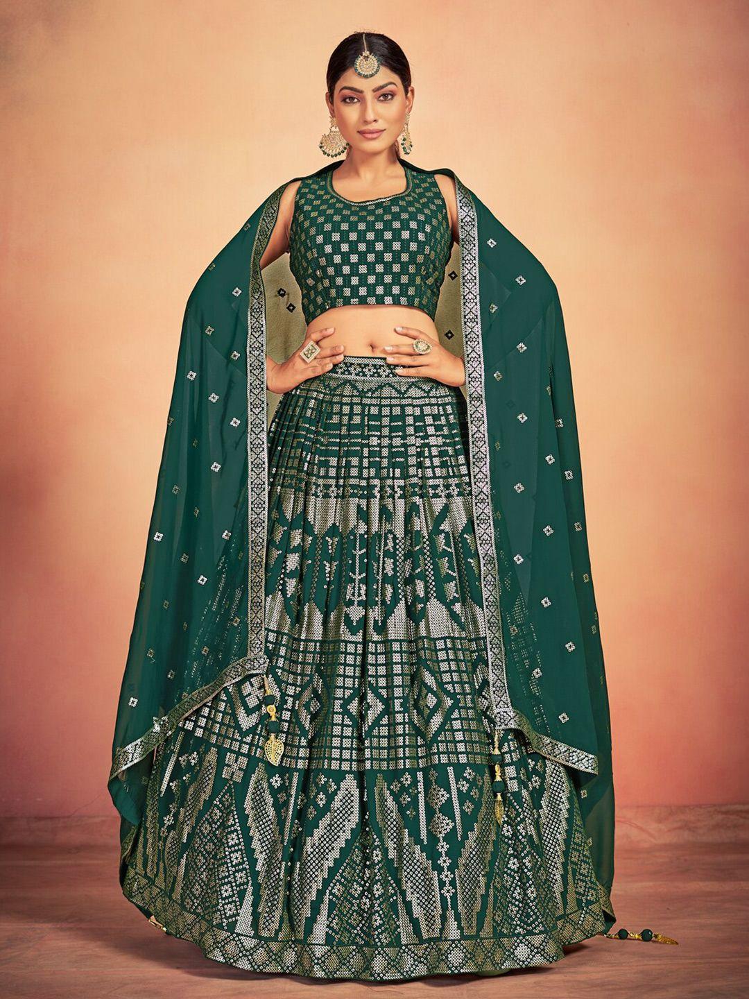 fusionic embellished ready to wear lehenga & blouse with dupatta