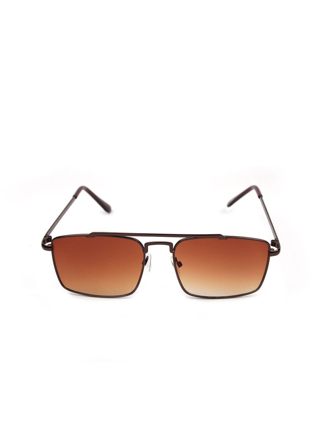 fuzoku unisex brown lens & brown square sunglasses with uv protected lens