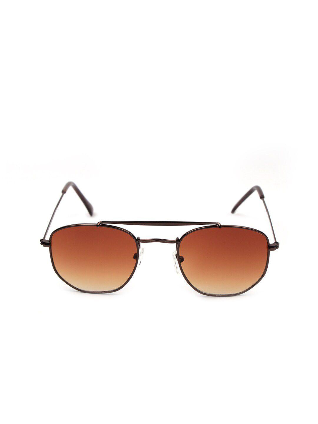 fuzoku unisex brown lens & brown square sunglasses