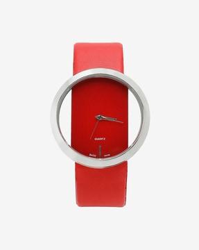 fw22-hswc1002 analogue watch with leather strap