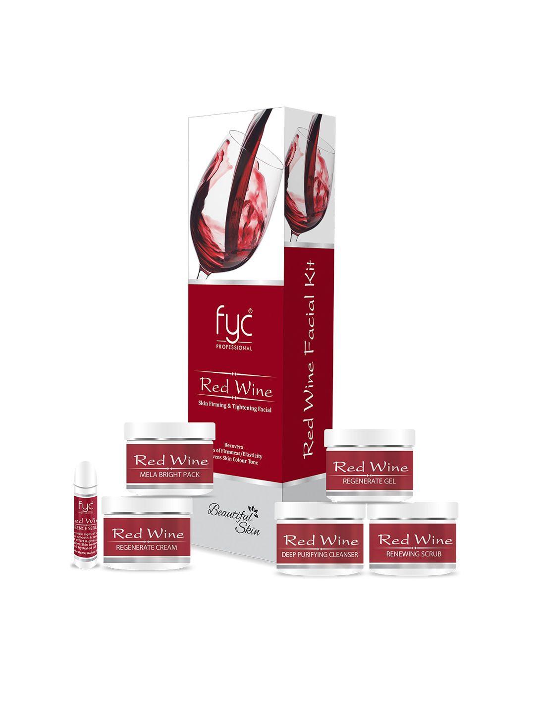 fyc professional red wine skin firming facial kit 260gm