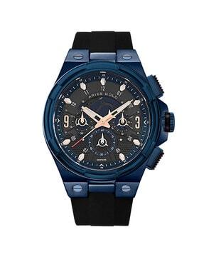 g 7016 bu-burg chronograph watch with contrast silicone strap