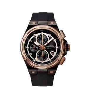 g-7311-bkrg-bkrg chronograph watch with leather strap