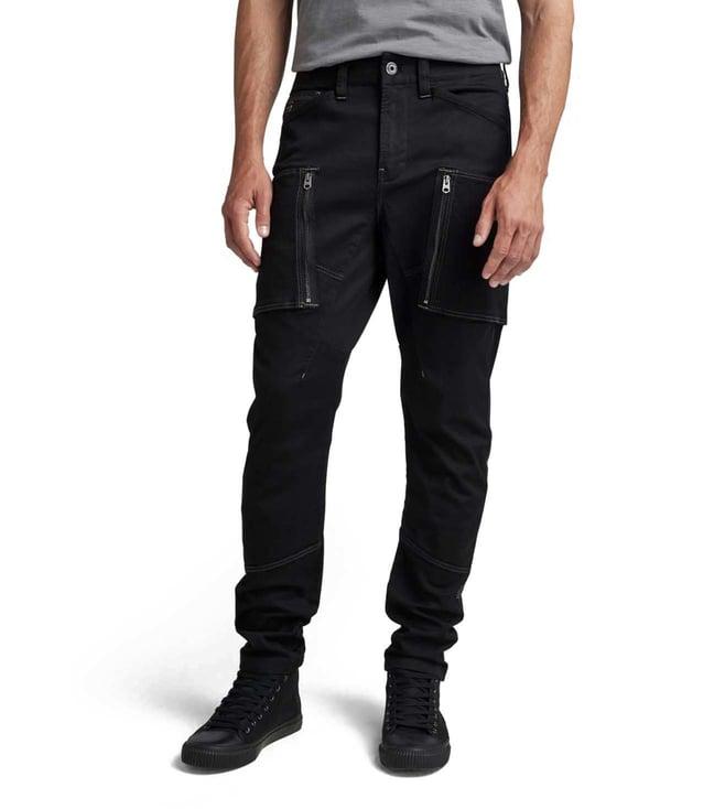 g-star raw black tapered fit cargos