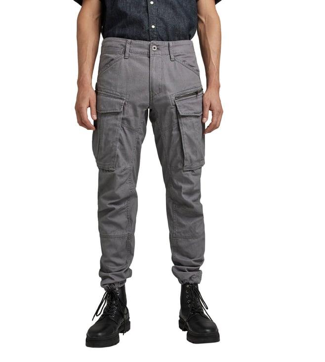 g-star raw grey rovic zip 3d tapered fit cargo pants