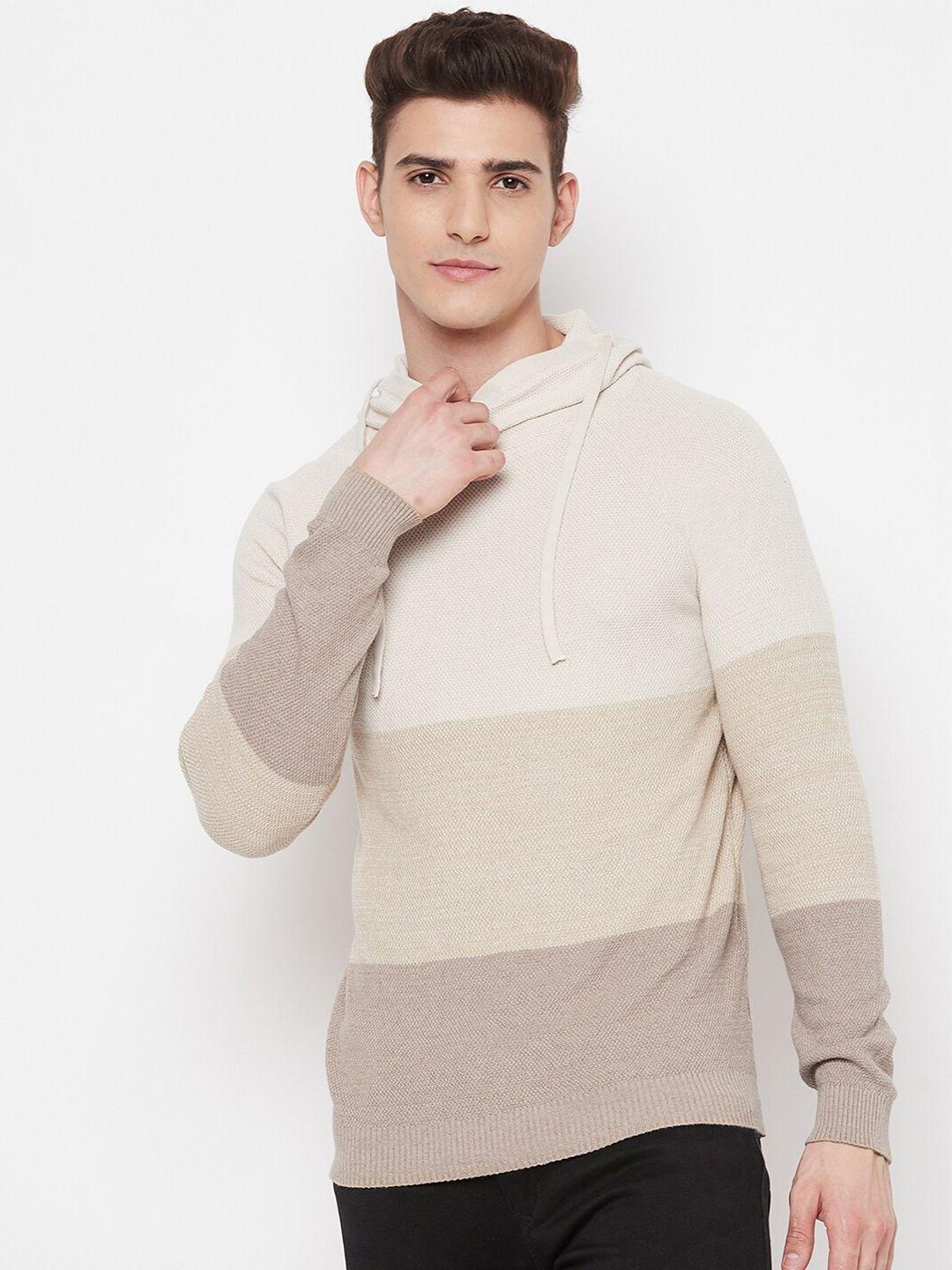 gabble & wolsh colourblocked hooded pure cotton pullover