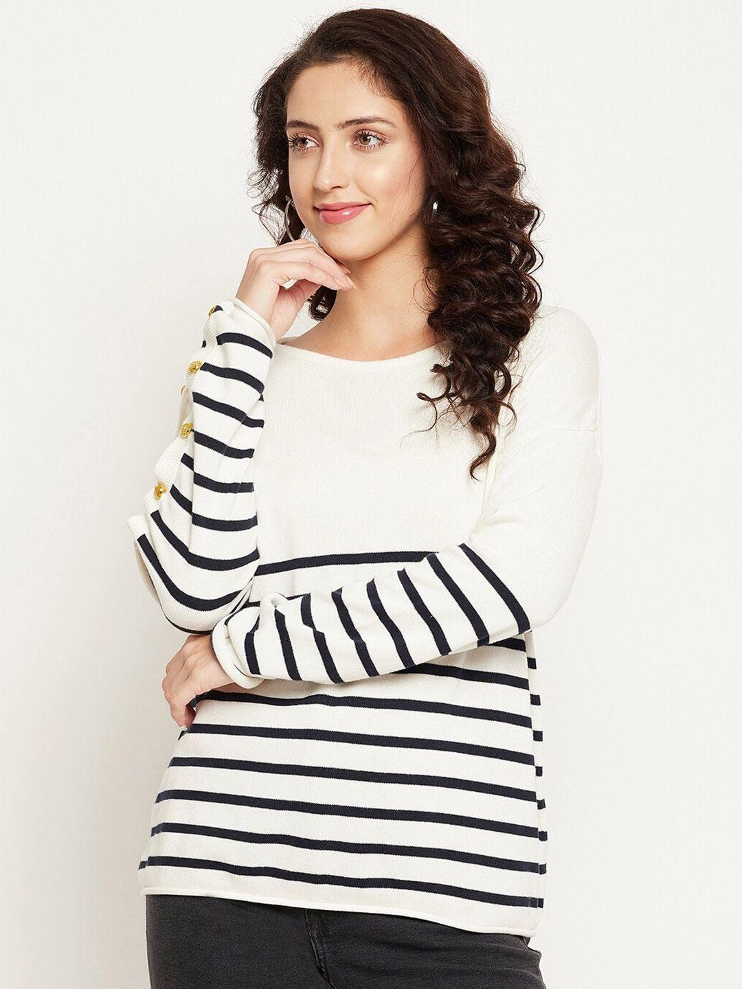 gabble & wolsh striped pure cotton pullover sweater