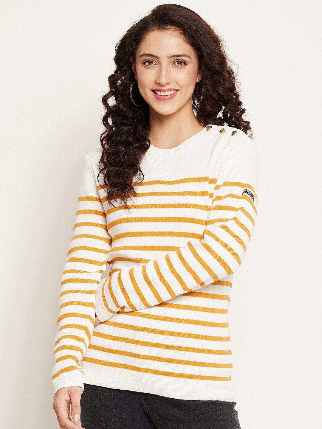 gabble & wolsh striped round neck pure cotton pullover