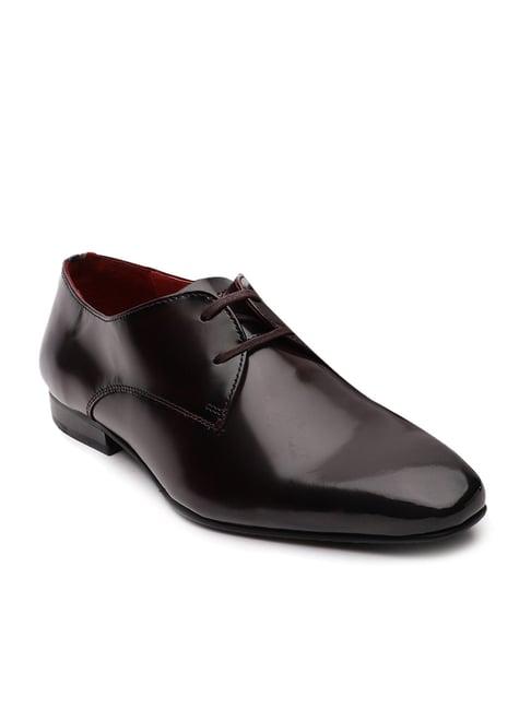 gabicci men's dapper burgundy derby shoes