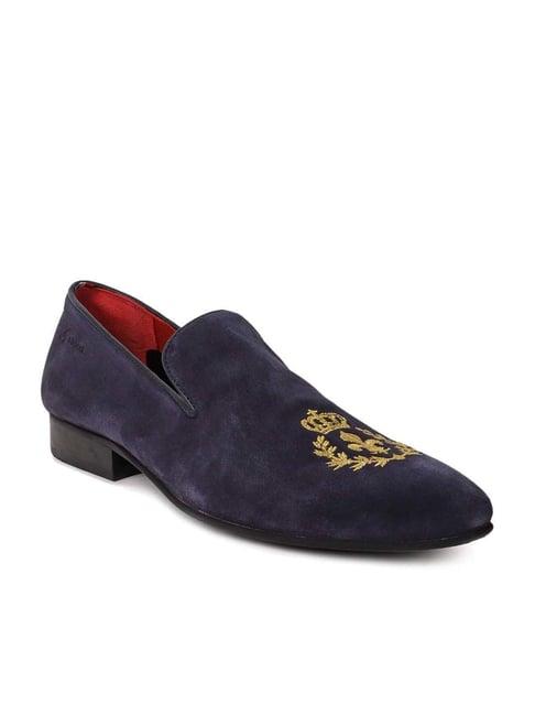 gabicci men's eagle navy ethnic slip-ons