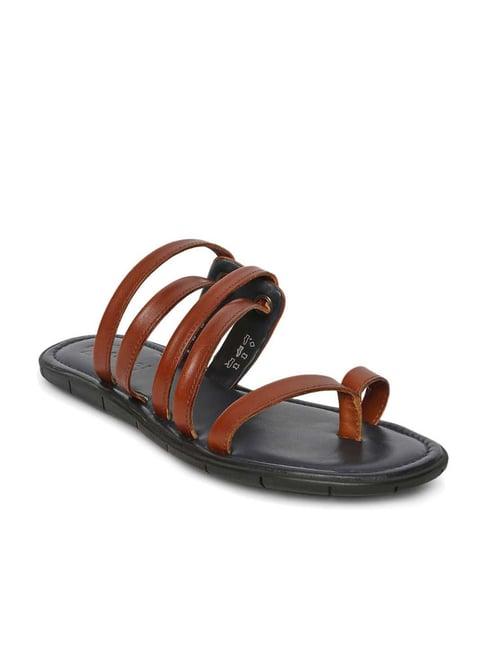 gabicci men's rich tan toe ring sandals