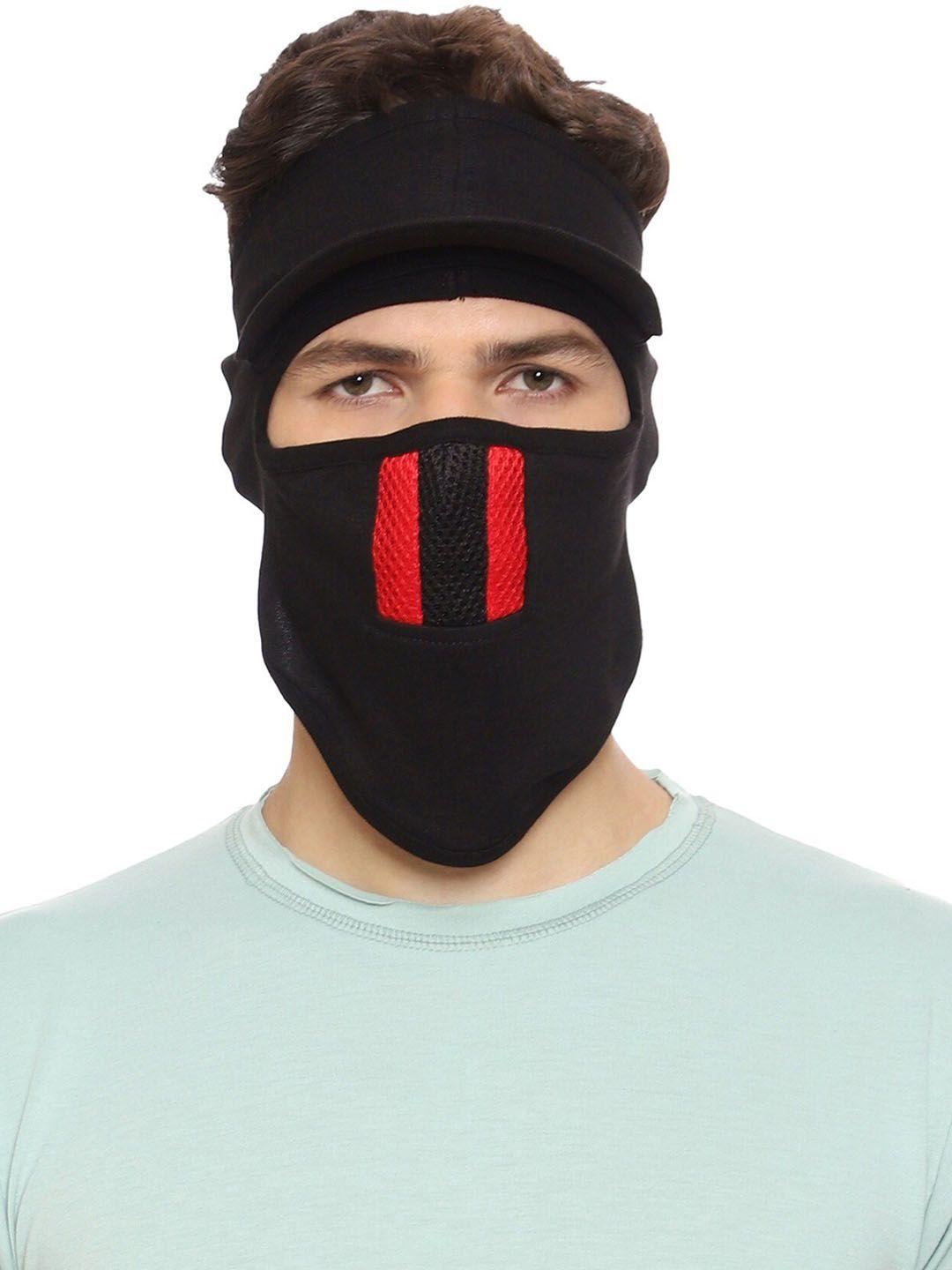 gajraj unisex cotton full face mask with air filter mesh & visor