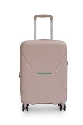 galaxy printed plastic tsa lock men's hard luggage - baby pink