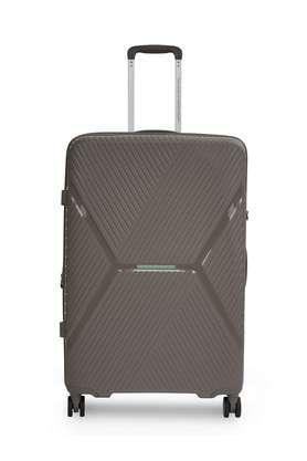 galaxy printed plastic tsa lock men's hard luggage - brown