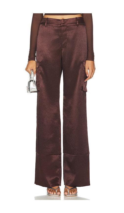 galia satin cargo pant