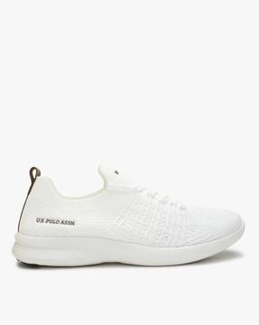 gama textured lace-up sneakers