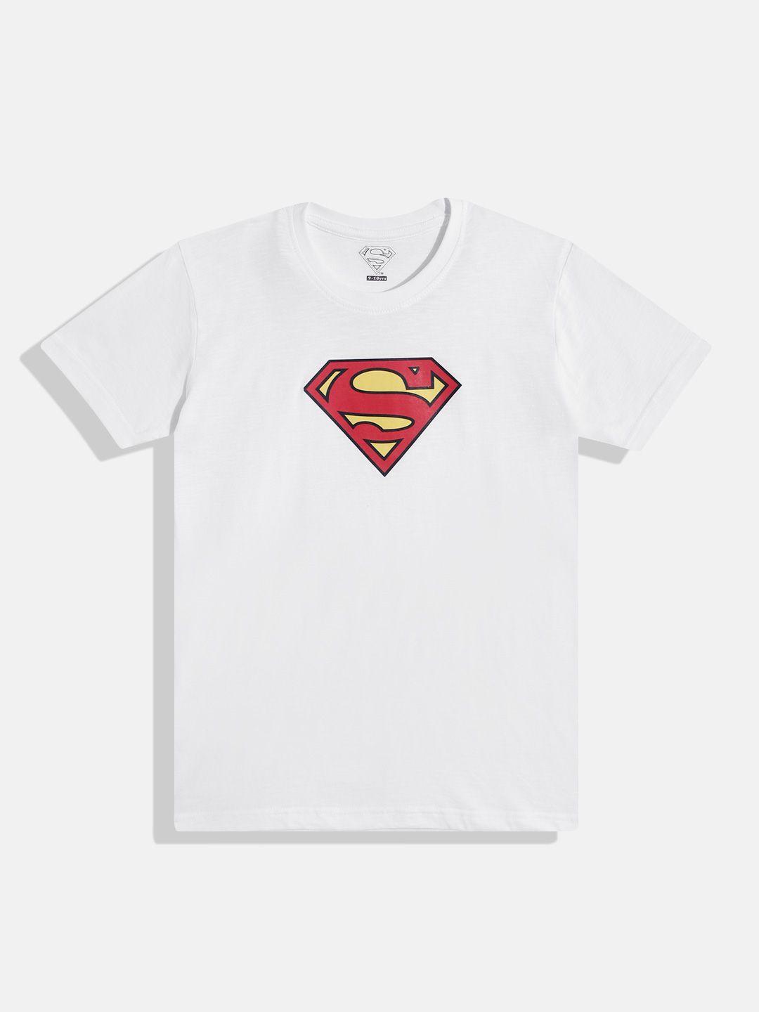 game begins by eteenz boys superman logo printed premium cotton t-shirt