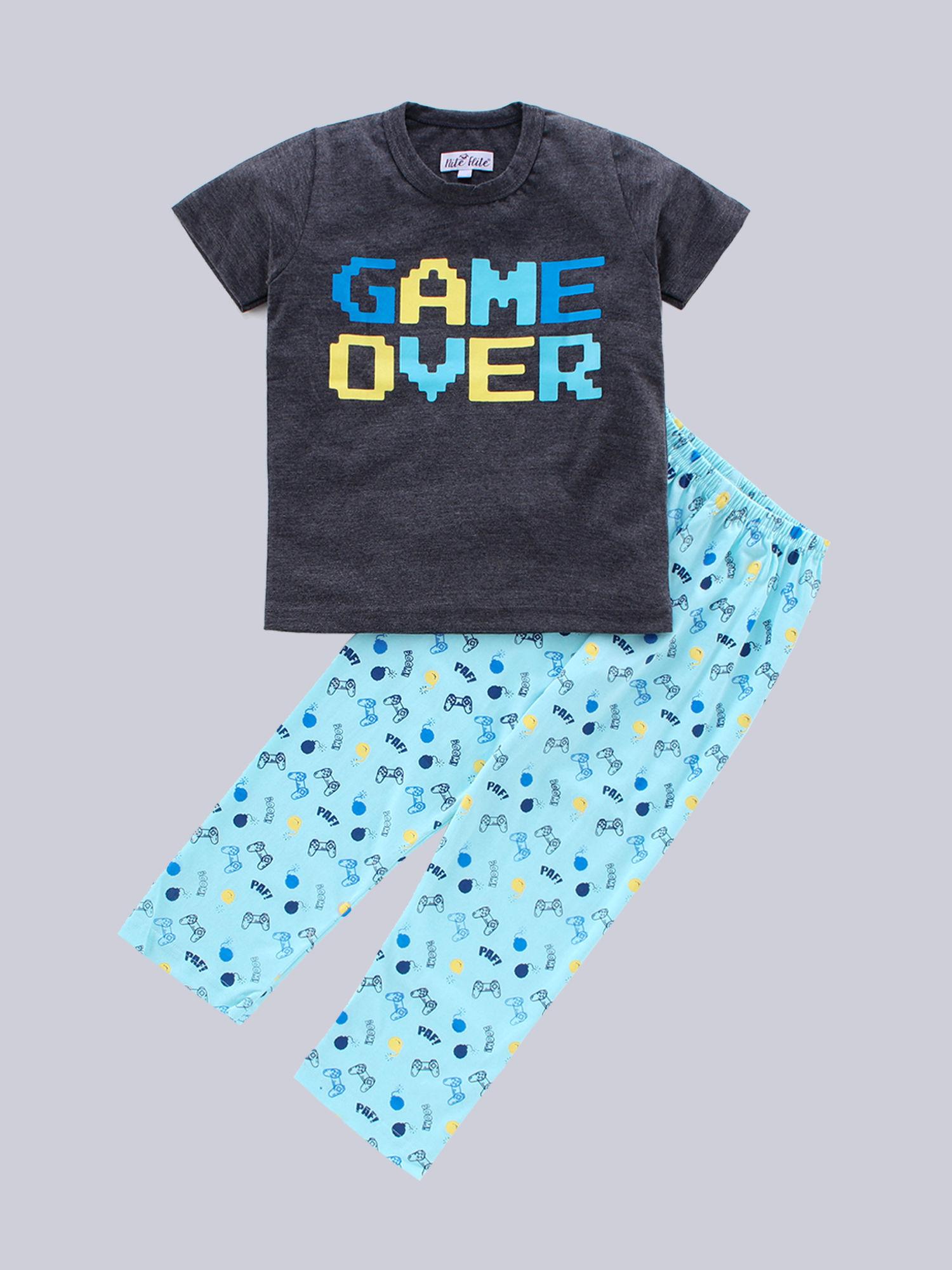 game over pyjama set multi-color