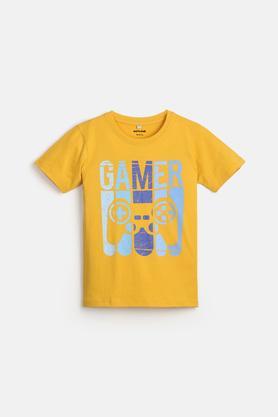 gamer boy cotton t-shirt - mustard