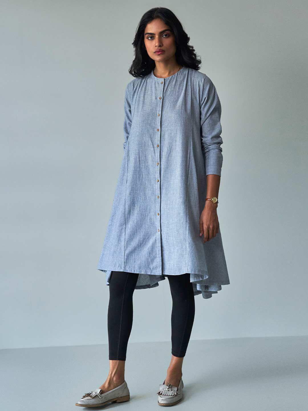 ganga grey shirt dress