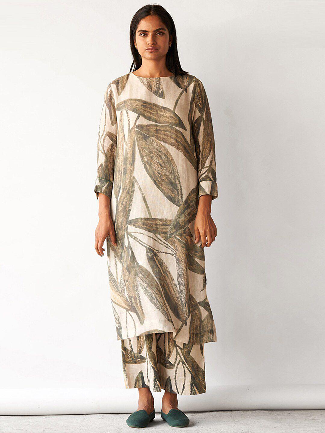 ganga printed linen co-ord set