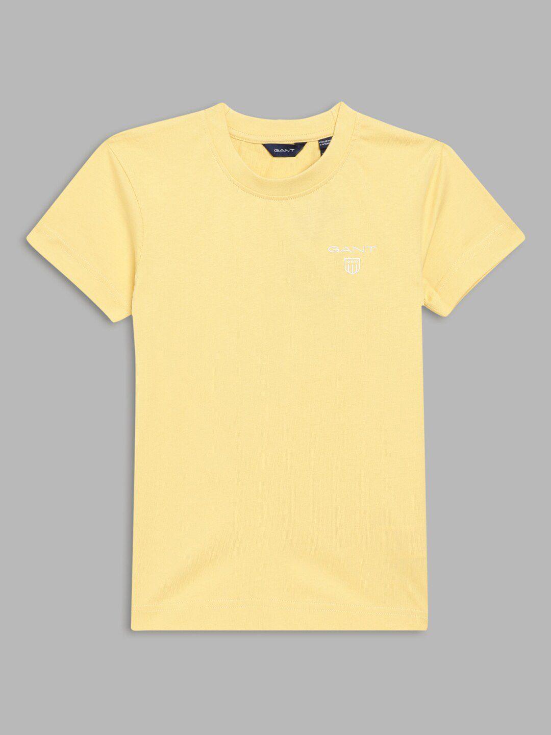 gant boys yellow cotton t-shirt