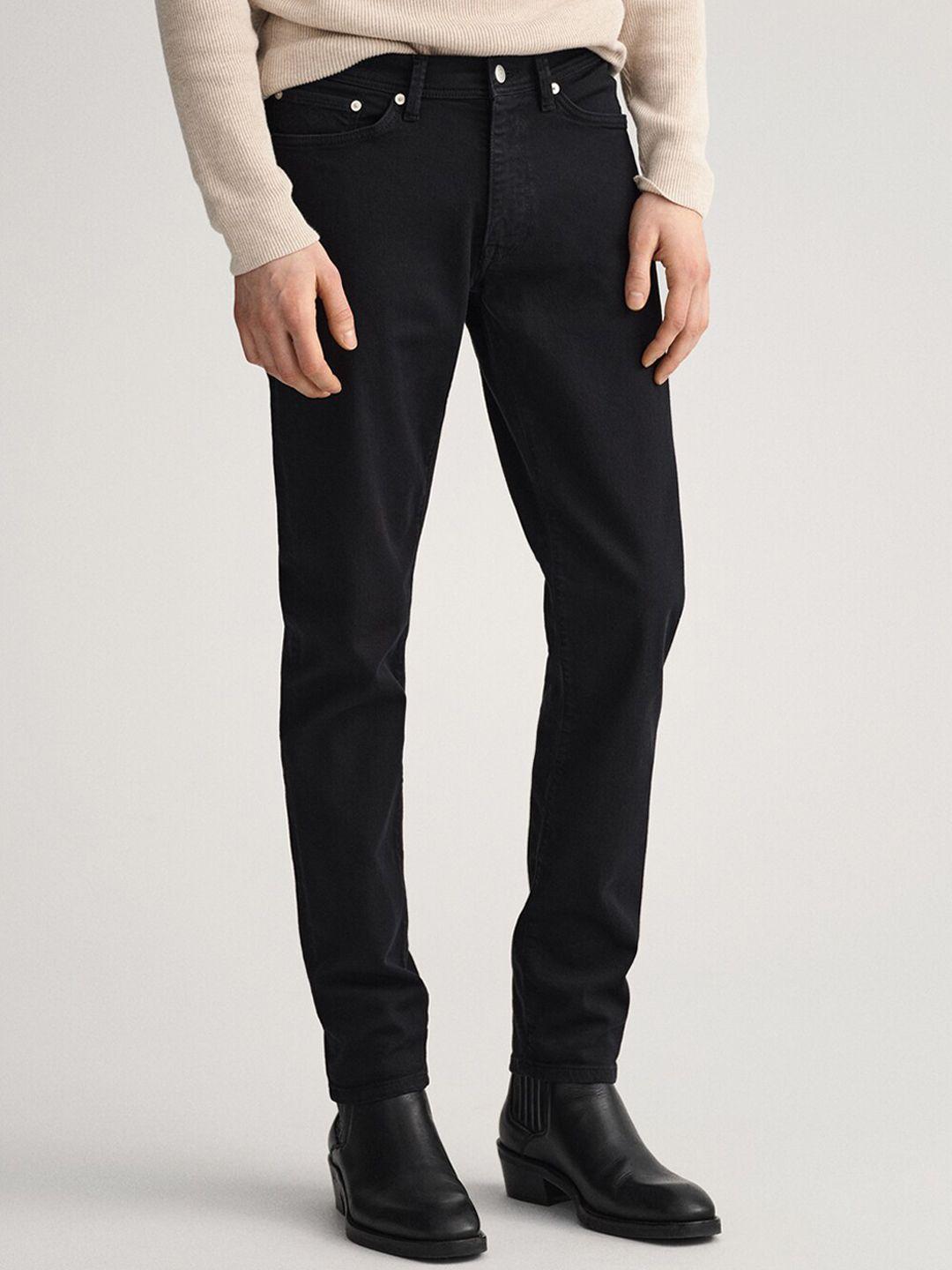 gant-men-black-solid-slim-fit-jeans