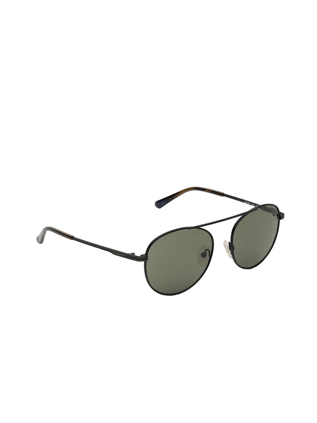 gant men round sunglasses with uv protected lens ga7106 02n