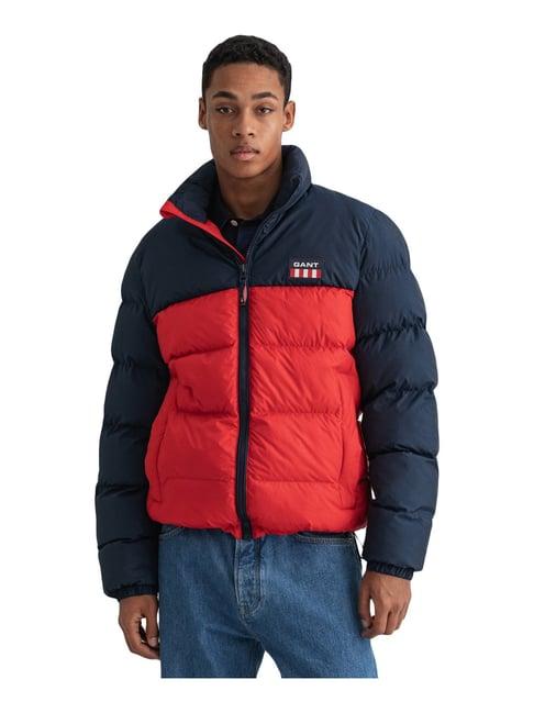 gant navy & red regular fit colour block jacket