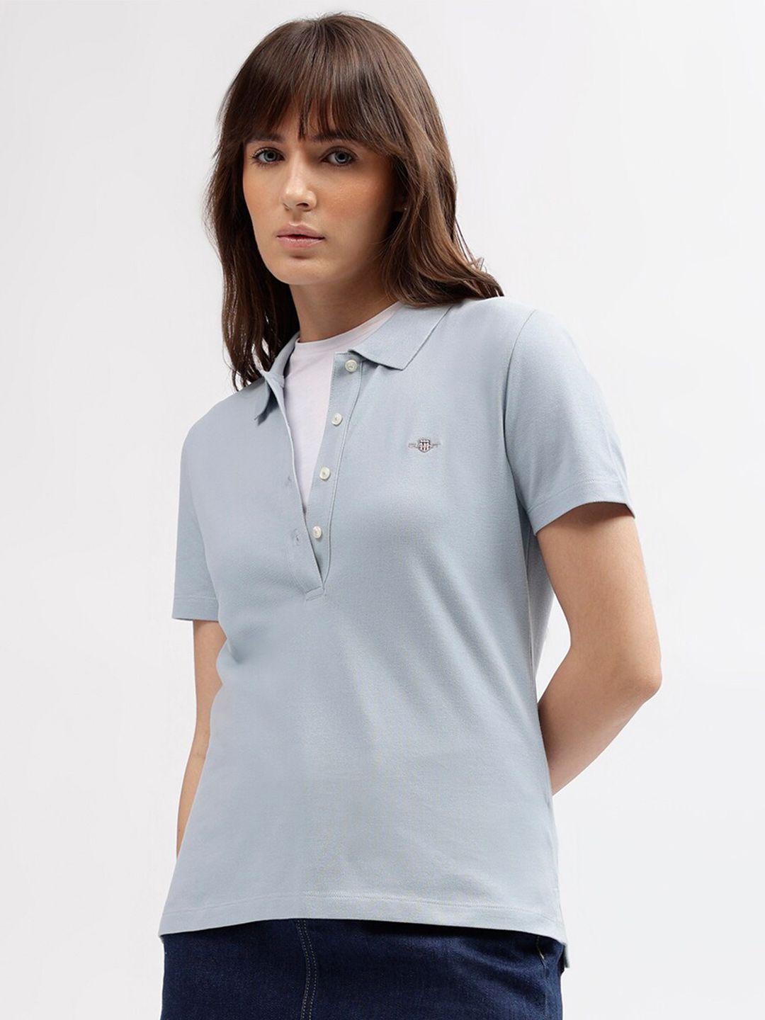 gant polo collar short sleeves slim fit t-shirt
