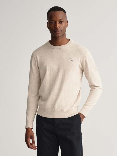 gant beige round neck sweater