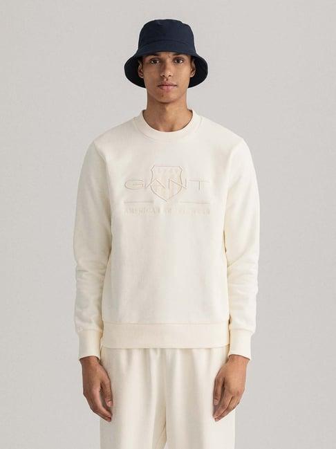 gant beige round neck sweatshirt