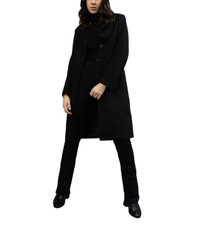 gant black fashion regular fit overcoat