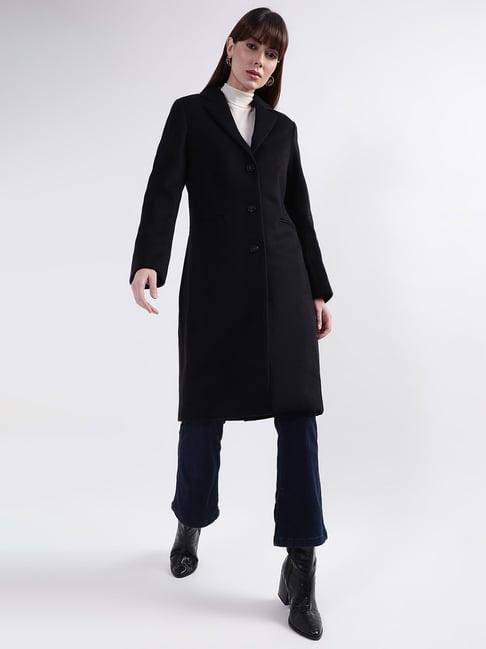 gant black overcoat