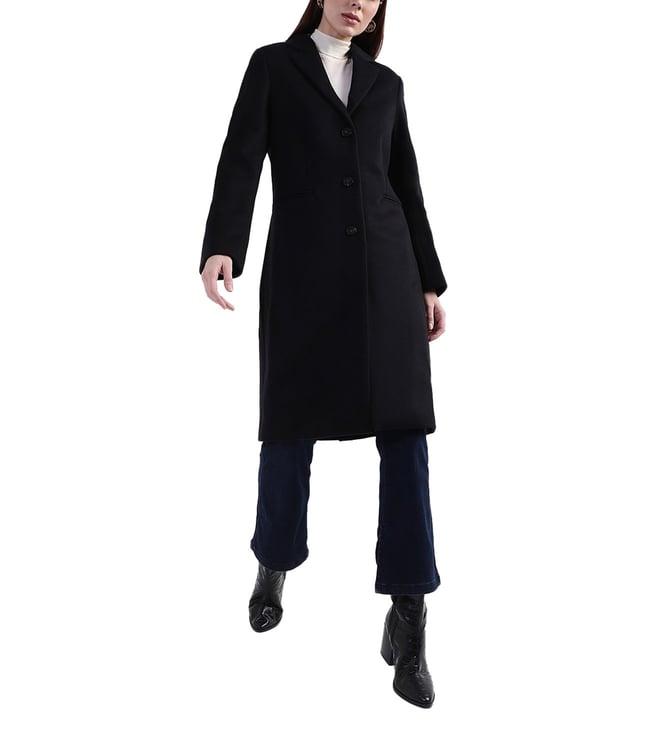 gant black regular fit coat