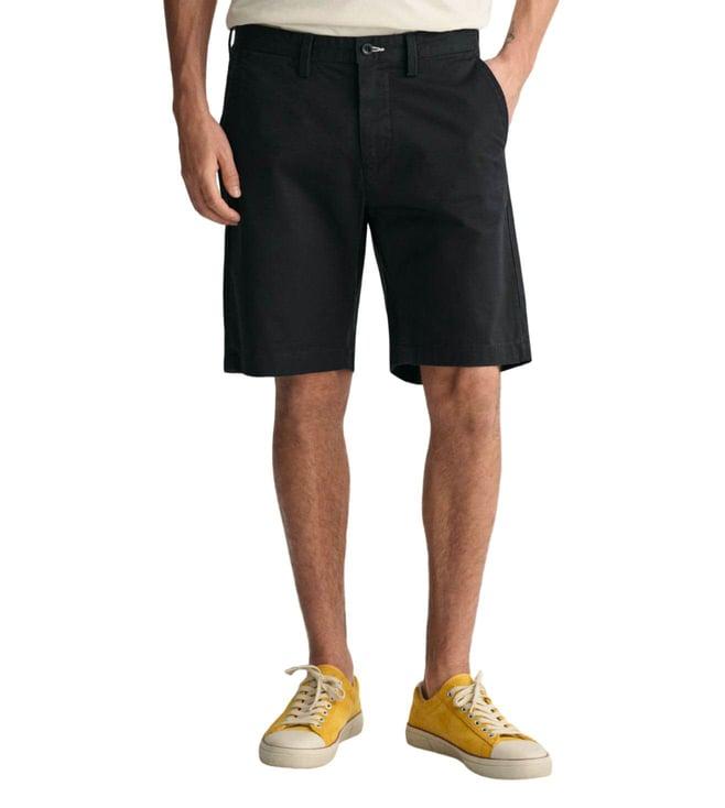 gant black slim fit shorts