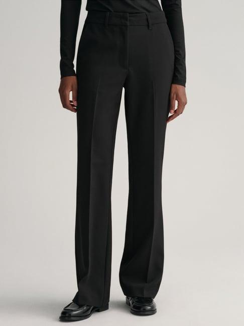 gant black slim fit trousers