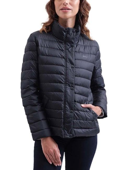 gant black striped padded jacket