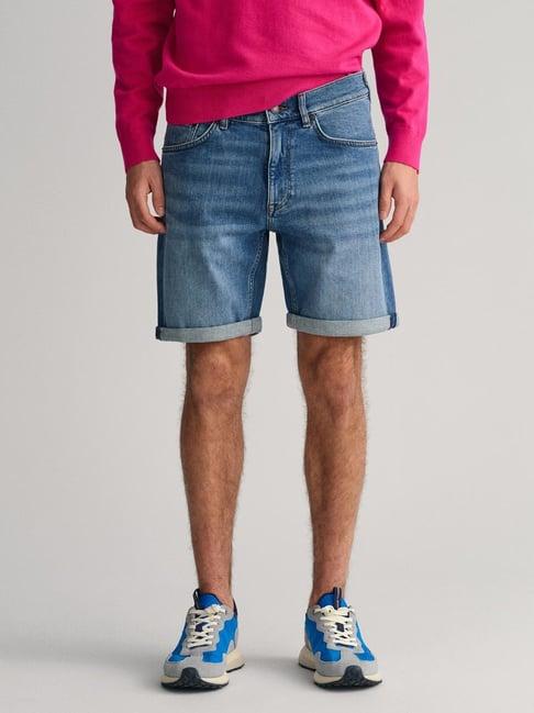 gant blue  regular fit denim shorts