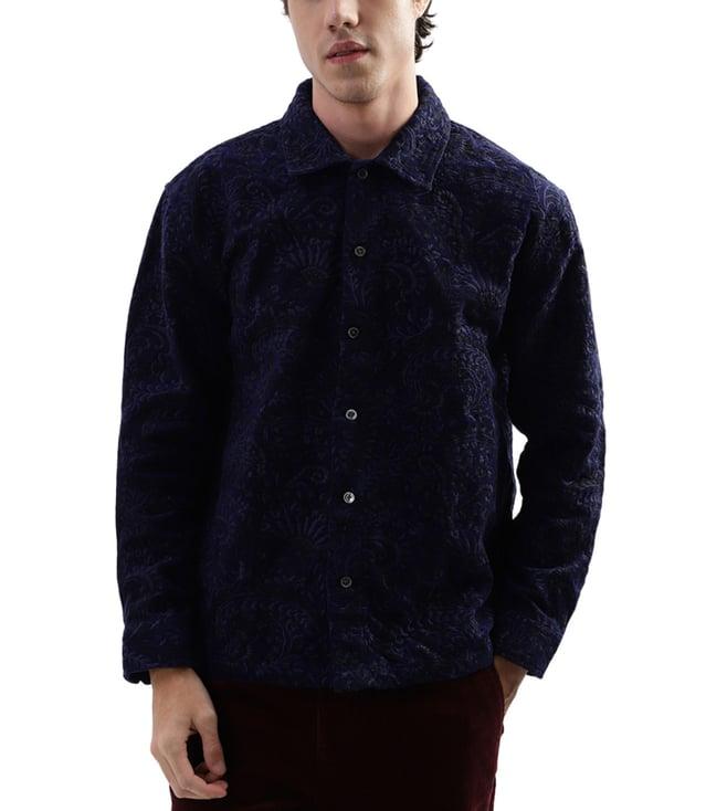 gant blue embroidery relaxed fit shirt