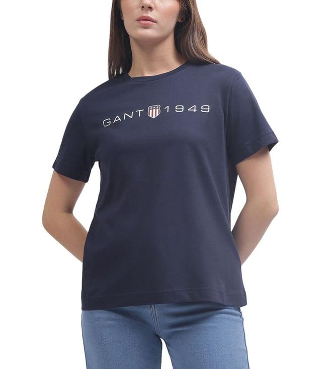 gant blue logo regular fit t-shirt