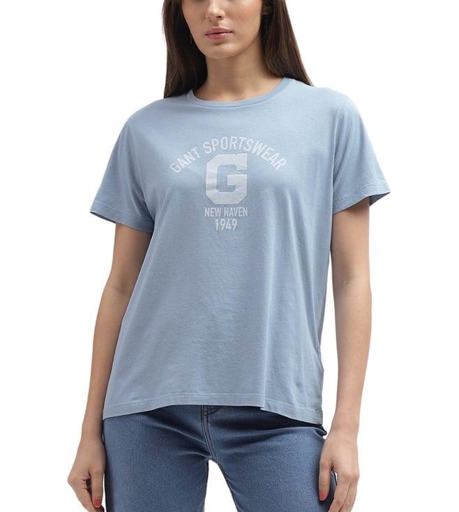 gant blue logo regular fit t-shirt