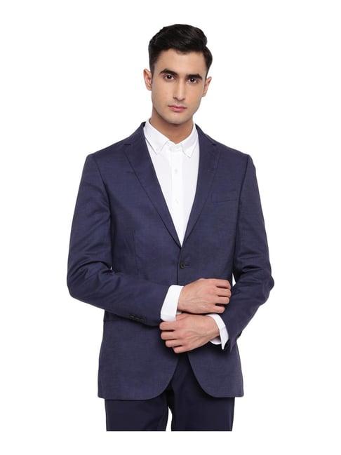 gant blue printed blazer