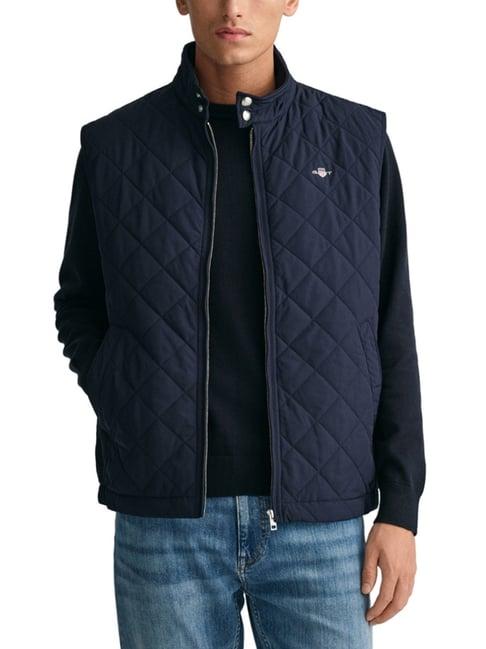 gant blue regular fit quilted quilted jacket