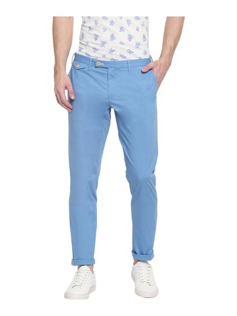 gant blue slim fit trousers