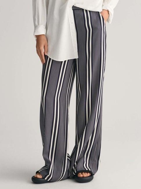gant blue striped parallel trousers
