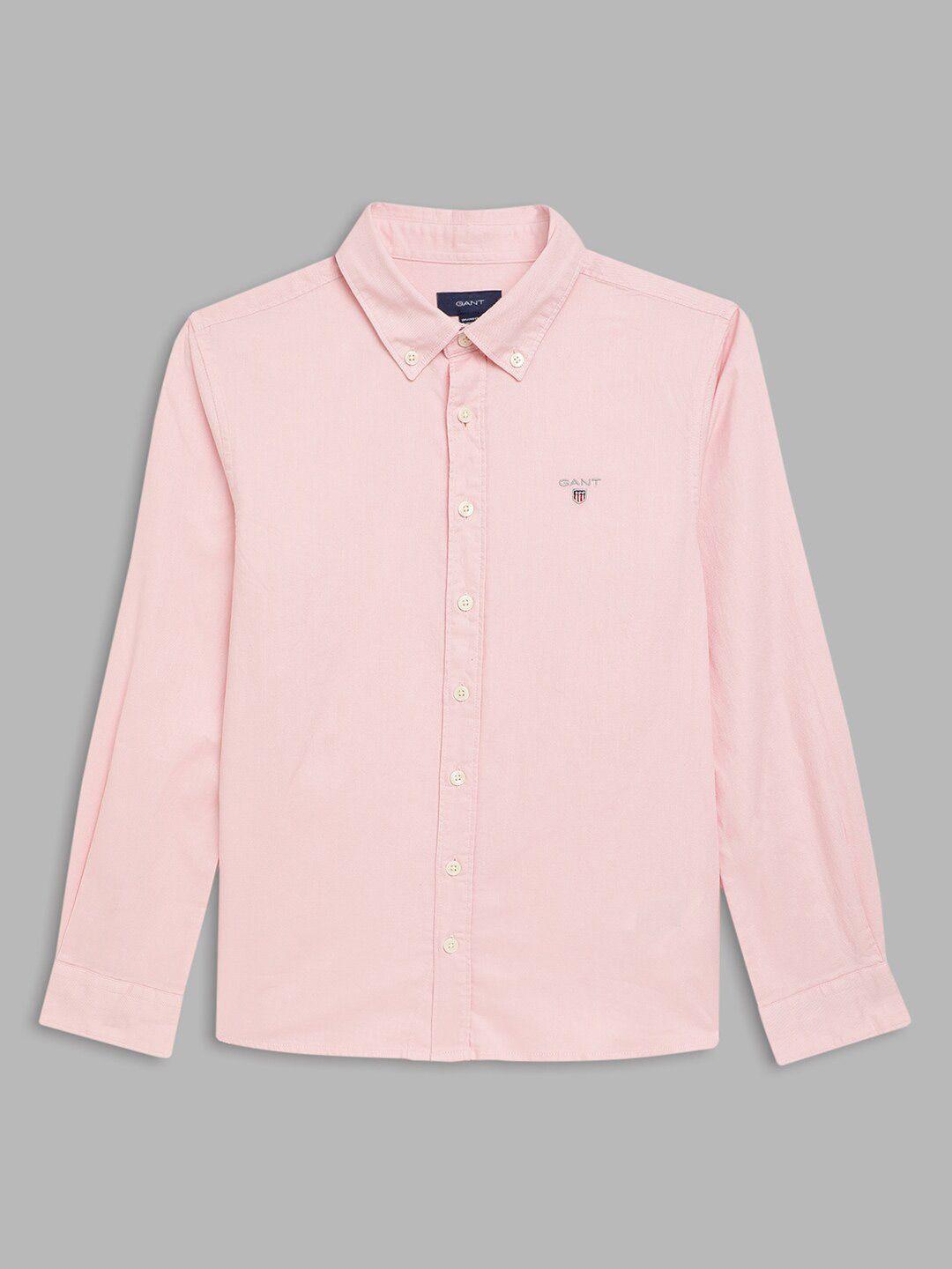gant boys pink classic casual shirt